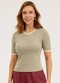 Cativa - Blusa em Cotton Vermelho - variação: Marrom Claro