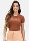 Habana - Blusa em Cotton Marrom - variação: Marrom
