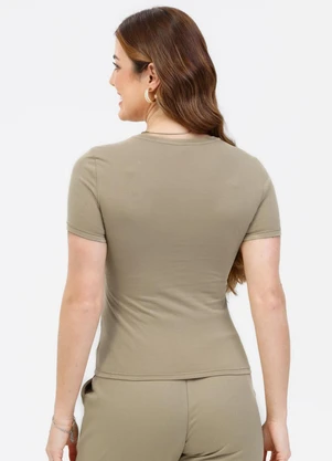 Habana - Blusa em Cotton Marrom  - HABANA