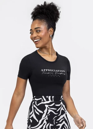 Habana - Blusa em Cotton Preto - HABANA