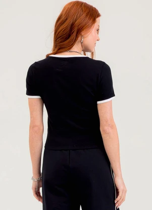 Cativa You - Blusa em Cotton  Preto - CATIVA YOU