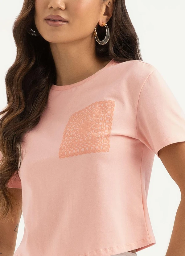 Cativa - Blusa em Cotton Rosa Claro 3