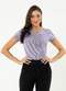 Cativa - Blusa em Crepe Preto - variação: Lilás