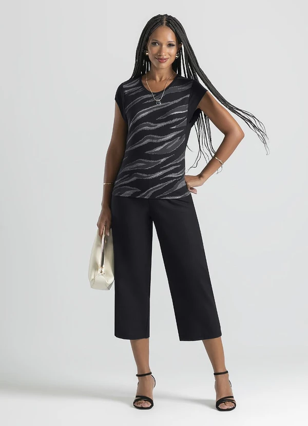 Cativa - Blusa em Crepe Preto 3