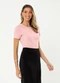 Cativa - Blusa em Crepe Rosa Claro - variação: Rosa Claro