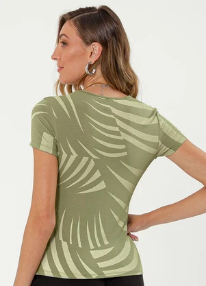 Cativa - Blusa em Crepe Verde - CATIVA