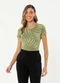Cativa - Blusa em Crepe Preto - variação: Verde