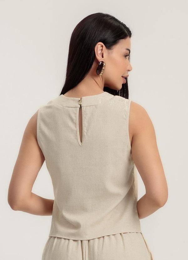 Gris - Blusa em Linho Bege 2