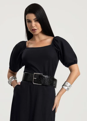 Gris - Blusa em Linho Preto - GRIS