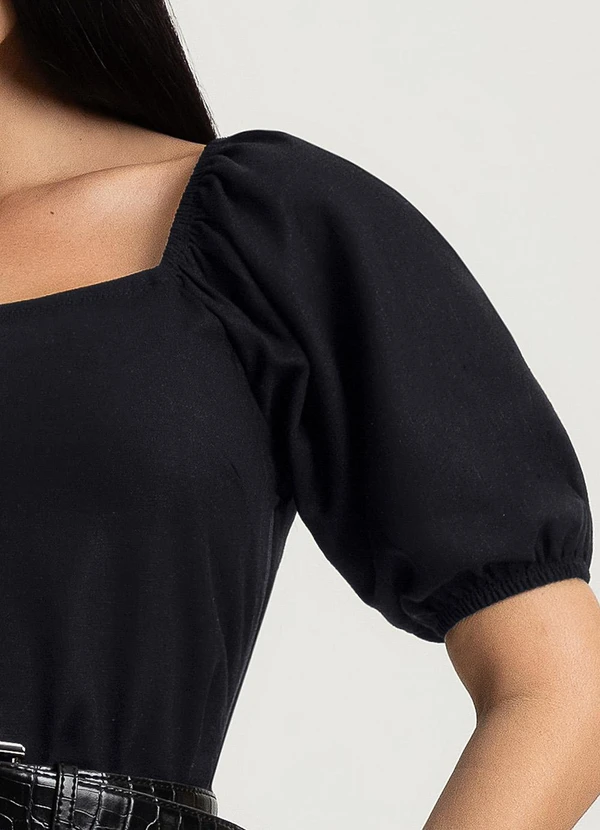 Gris - Blusa em Linho Preto 3