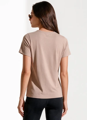 Veev - Blusa em Malha Bamboo Abertura Lateral Bege - VEEV