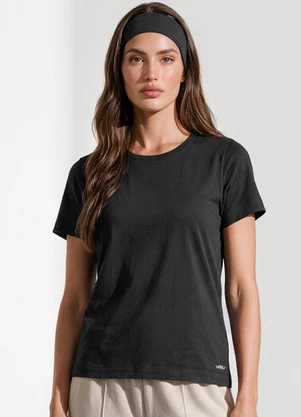 Veev - Blusa em Malha Bamboo Abertura Lateral Preto - VEEV