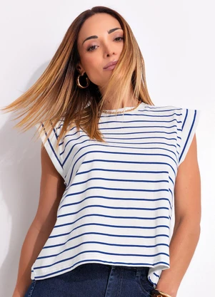 Multimarcas - Blusa em Malha de Fio Tinto Listrada - MULTIMARCAS