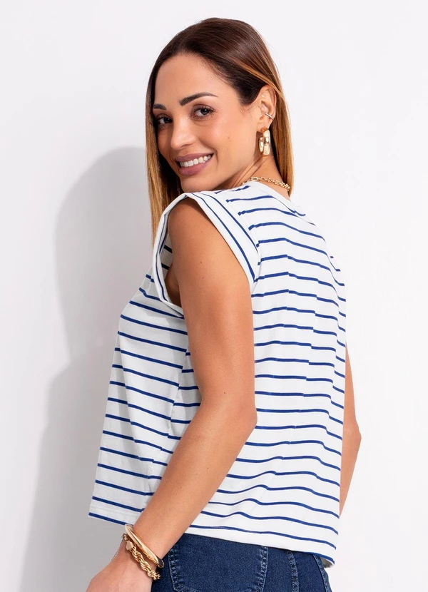 Multimarcas - Blusa em Malha de Fio Tinto Listrada 2