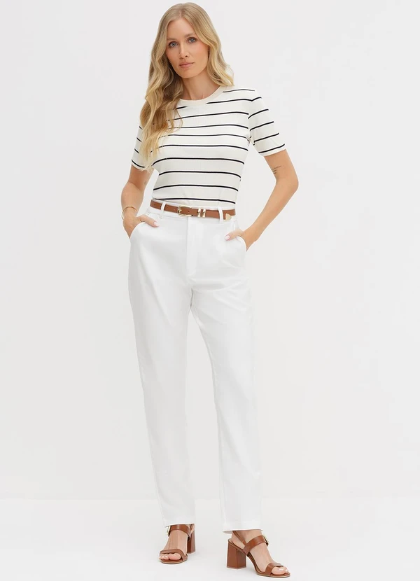 Principessa - Blusa de Manga Curta em Malha Listrada Mabel 3