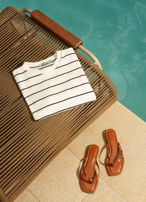 Principessa - Blusa de Manga Curta em Malha Listrada Mabel 6