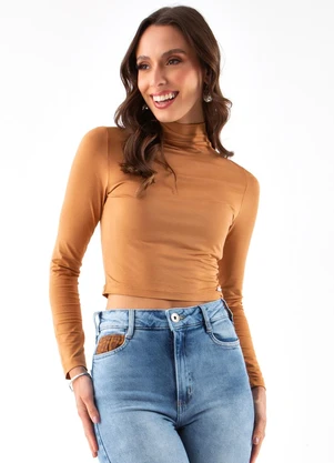 Colcci - Blusa em Malha Marrom - COLCCI