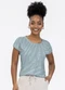 Habana - Blusa em Malha Stretch Preto - variação: Azul
