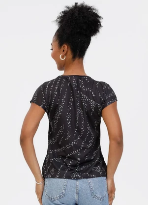 Habana - Blusa em Malha Stretch Preto - HABANA