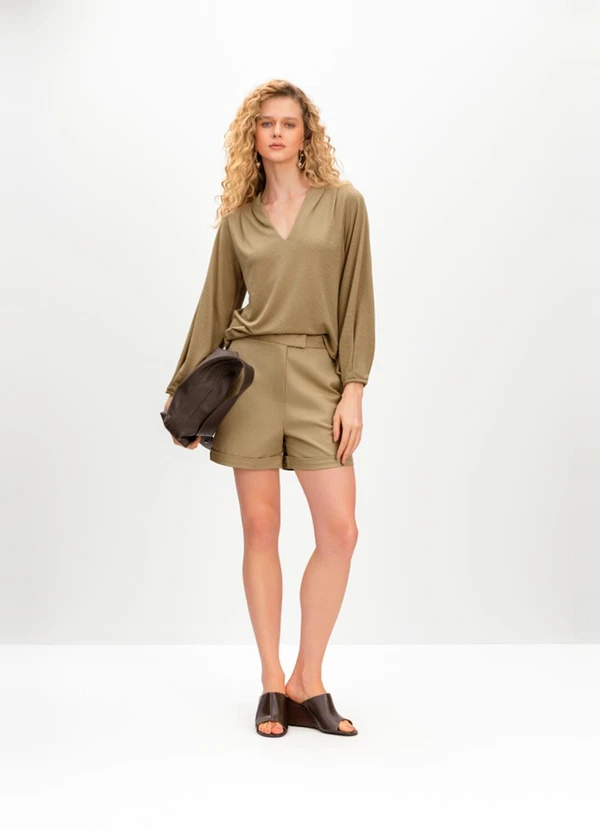 Essendi - Blusa em Malha Texturizada Marrom