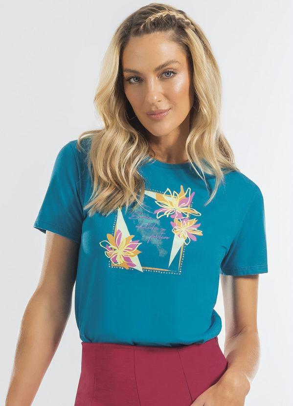 Cativa - Blusa em Meia Malha Penteada Verde