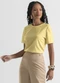 Cativa - Blusa em Misturinha Laranja Claro - variação: Amarelo Claro
