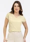 Habana - Blusa em Misturinha Marrom  - variação: Amarelo