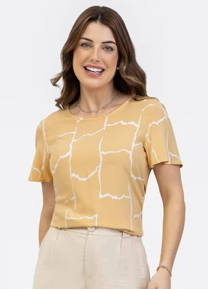 Habana - Blusa em Misturinha Amarelo  - HABANA