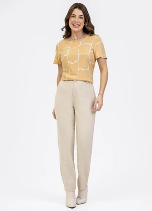 Habana - Blusa em Misturinha Amarelo  - HABANA