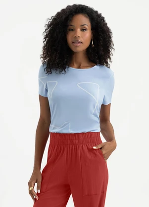 Cativa - Blusa em Misturinha Azul Claro - CATIVA