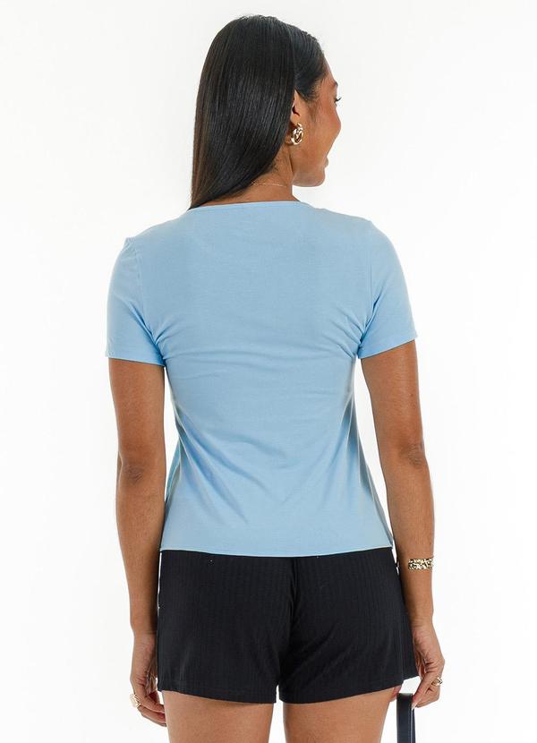 Habana - Blusa em Misturinha  Azul Claro 2