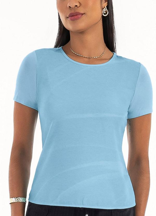 Habana - Blusa em Misturinha  Azul Claro 3