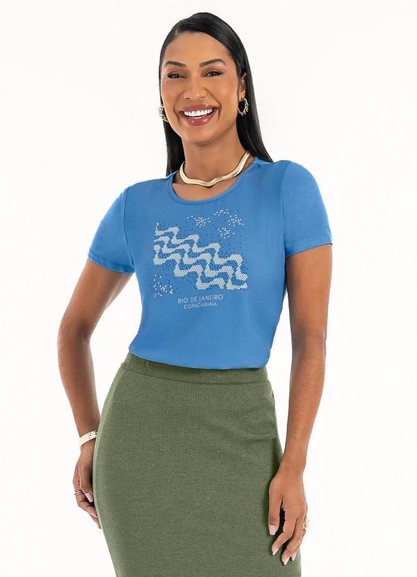 Habana - Blusa em Misturinha Azul