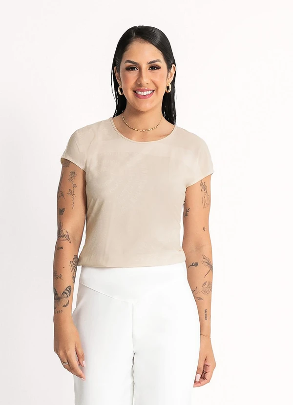 Habana - Blusa em Misturinha Bege