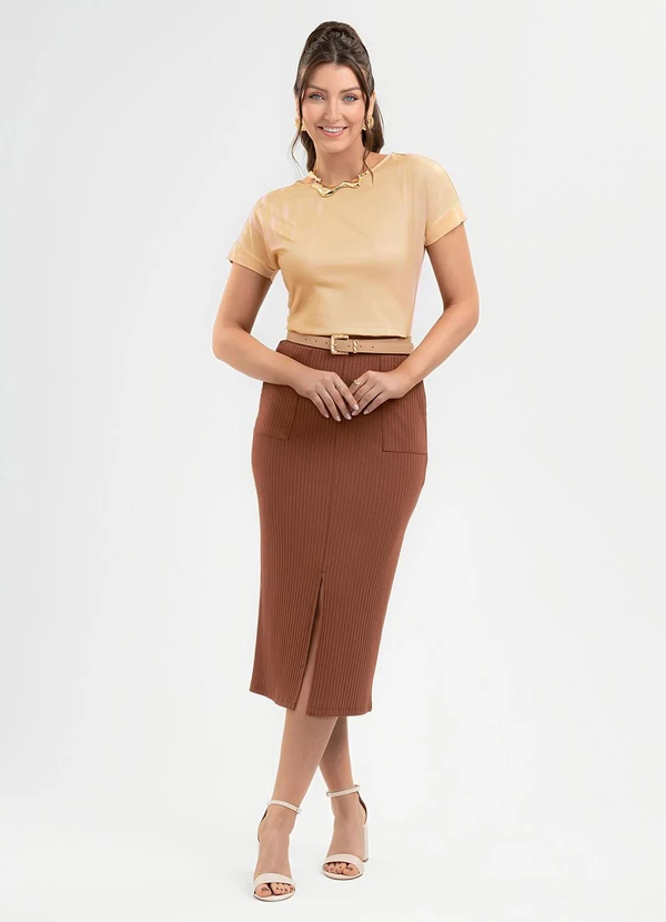 Habana - Blusa em Misturinha Bege 3