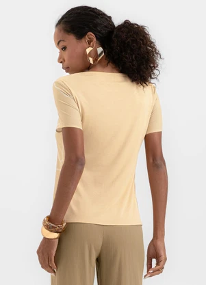 Cativa - Blusa em Misturinha Bege - CATIVA