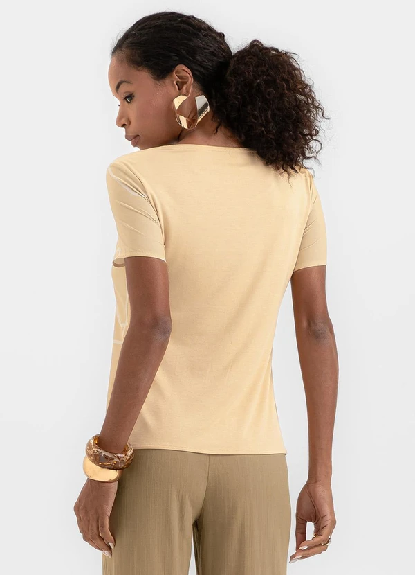 Cativa - Blusa em Misturinha Bege 2