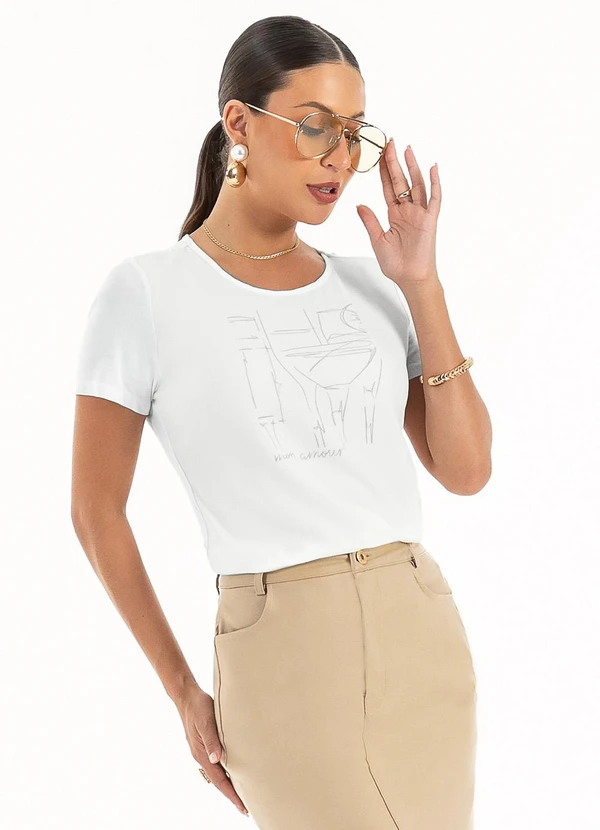 Habana - Blusa em Misturinha Branco 1