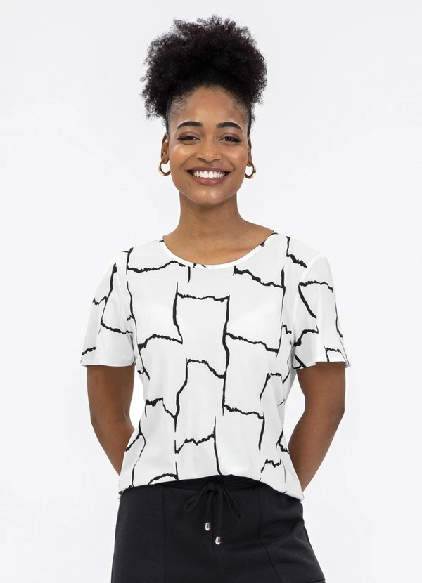 Habana - Blusa em Misturinha Branco