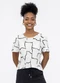 Habana - Blusa em Misturinha Preto - variação: Branco