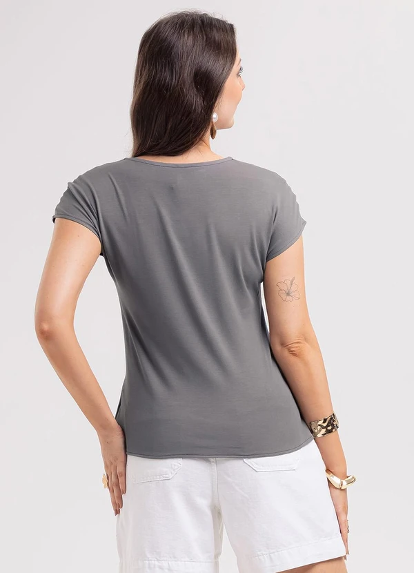Habana - Blusa em Misturinha Cinza 2