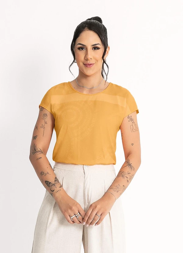 Habana - Blusa em Misturinha Laranja