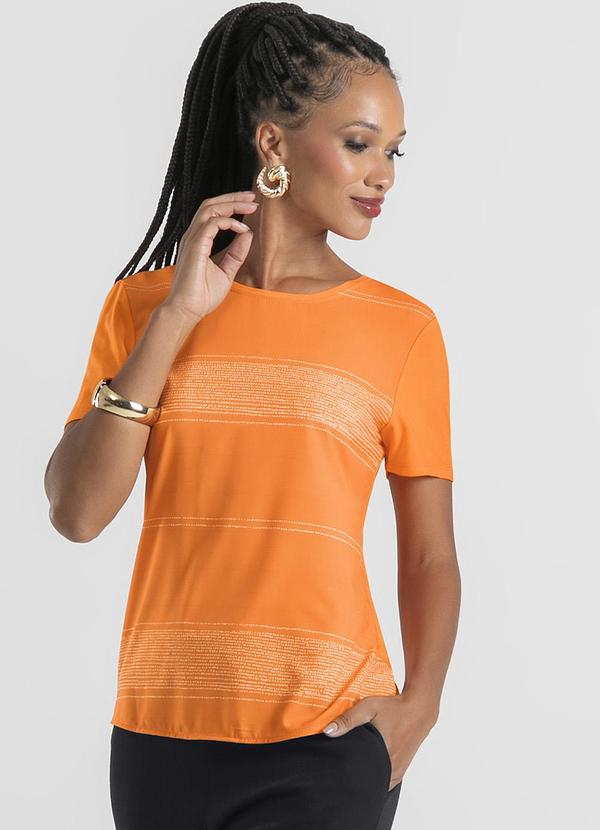 Cativa - Blusa em Misturinha Laranja