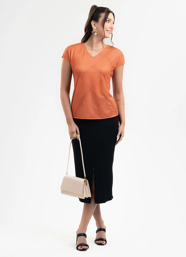 Habana - Blusa em Misturinha Laranja 3