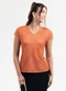 Habana - Blusa em Misturinha Marrom - variação: Laranja