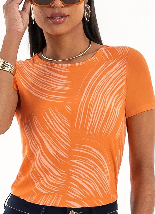 Habana - Blusa em Misturinha  Laranja 3