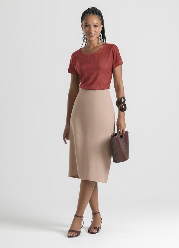 Cativa - Blusa em Misturinha Marrom Escuro 3