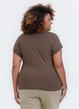 Habana - Blusa em Misturinha Marrom Escuro - HABANA
