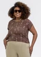 Habana - Blusa em Misturinha Marrom Escuro - variação: Marrom Escuro