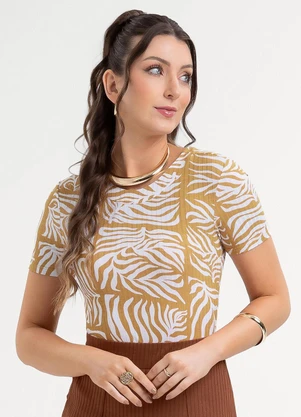 Habana - Blusa em Misturinha Marrom - HABANA